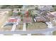 Aerial view showcases the property's location within a residential neighborhood, highlighting its proximity to amenities at 5092 Roble Ave, Spring Hill, FL 34608