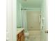 Bathroom featuring a shower/tub and single sink vanity at 5092 Roble Ave, Spring Hill, FL 34608