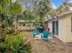 Inviting backyard with mature landscaping, a grill, and comfortable seating area at 6329 Alaska Ave, New Port Richey, FL 34653