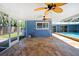 Screened in patio offering additional outdoor living space and access to the backyard at 7230 17Th N Ln, St Petersburg, FL 33702