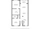 A detailed floor plan layout showing room dimensions and connections of the main floor at 8211 Brent St # 837, Port Richey, FL 34668