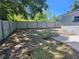 Large fenced backyard offering ample space for recreation and outdoor activities at 825 Lincoln Ave, Tarpon Springs, FL 34689