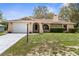 Charming single-story home with well-maintained landscaping, stone accents, and a two-car garage at 8466 Eldridge Rd, Spring Hill, FL 34608