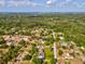A full aerial view showcasing the beautiful community nestled amongst mature trees and lush landscaping at 10318 Piper Dr, New Port Richey, FL 34654