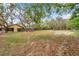 Wide-open backyard with lush trees frames a well-kept home, providing a peaceful setting and natural aesthetic appeal at 10531 Lakeview Dr, New Port Richey, FL 34654