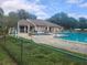 Community pool with lounge chairs provides a relaxing retreat surrounded by well-maintained landscaping at 12119 Sunny Glen Ln # G2, Hudson, FL 34669