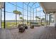 Screened patio with outdoor seating, hot tub, and beautiful views of the waterfront at 1473 Sail Harbor Cir, Tarpon Springs, FL 34689