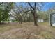 Lush backyard with mature trees, showcasing ample space and natural beauty at 18328 Treehaven Dr, Hudson, FL 34667