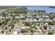 Aerial view showcases a residential area with waterfront access and convenient access to main street at 279 Maple Ave, Palm Harbor, FL 34684