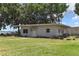 Exterior view of home featuring a well-maintained lawn and simple single-story design at 279 Maple Ave, Palm Harbor, FL 34684
