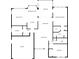Detailed floor plan layout showcasing the arrangement of rooms in the home, including the garage, bedrooms, and kitchen at 3013 Appleblossom Trl, Spring Hill, FL 34606