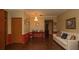 Comfortable living room with hardwood floors, neutral paint, and a cozy sofa at 4475 Rachel Blvd, Spring Hill, FL 34607