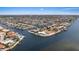 A view of a waterfront community with canal access at 5033 Cabrilla Ct, New Port Richey, FL 34652