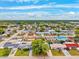 This aerial view showcases the neighborhood's layout and the home's location at 5706 Mockingbird Dr, New Port Richey, FL 34652