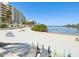 This property has a private beach, with chairs for tanning on the sand, and a view of the bay at 6035 Sea Ranch Dr # 209, Hudson, FL 34667