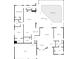 Detailed floor plan showcasing the layout, including a swimming pool, primary bedroom, and living spaces at 7129 Myrtlewood Ln, Spring Hill, FL 34606