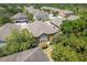 Aerial view of community, showing lush landscaping and proximity to neighbors at 7500 Red Mill Cir, New Port Richey, FL 34653