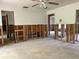 Living room with open design concept, framed walls offering renovation possibilities at 8711 Cutlass Dr, Hudson, FL 34667