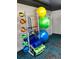 This photo displays exercise equipment, including medicine balls, exercise bands, and yoga mats, for residents to use at 11814 Carissa Ln, New Port Richey, FL 34654