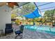 Inviting screened-in pool area with comfortable patio furniture, perfect for relaxing outdoors at 11949 Wexford Blvd, Spring Hill, FL 34609