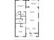 Detailed floor plan highlighting room dimensions and layout at 12545 Dearborn Dr # D, Bayonet Point, FL 34667