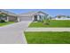 Inviting home exterior with a well-maintained lawn and landscaping at 13160 Golden Lime Ave, Spring Hill, FL 34609