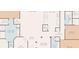 Detailed floor plan showcasing the layout of the home, including the primary bath and bedrooms at 3455 Whispy Ct, Spring Hill, FL 34609