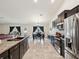 Modern kitchen with stainless steel appliances at 3455 Whispy Ct, Spring Hill, FL 34609