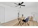 Bright room showcasing a desk area, neutral walls, and modern ceiling fan at 4035 Fairfield S Ave, St Petersburg, FL 33711
