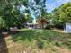 Expansive backyard with mature trees and privacy, perfect for outdoor relaxation at 4118 Flamingo Dr, New Port Richey, FL 34652
