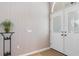 Inviting entryway showcasing double doors with decorative glass and stylish interior design at 473 Tournament Dr, Spring Hill, FL 34608
