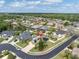 Aerial view of a neighborhood showcasing spacious properties with pools, lush landscapes, and well-maintained roads at 6109 Japonica Ct, New Port Richey, FL 34655