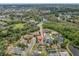Aerial view of the property nestled in a lush neighborhood with easy access to waterways and green spaces at 6109 Japonica Ct, New Port Richey, FL 34655