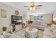 Living room featuring a TV and fireplace, plus comfortable seating at 10134 Buck Dr, New Port Richey, FL 34654