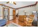This room has beautiful hardwood floors, wood trim, and features a vintage rocking chair at 10134 Buck Dr, New Port Richey, FL 34654