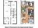A floorplan showing the sizes and dimensions of the home at 10780 43Rd N St # 702, Clearwater, FL 33762