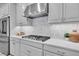 Close-up of a kitchen with a stainless steel range and ample counter space at 12617 Wetmore Ct, Odessa, FL 33556