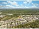 Distant aerial image of a neighborhood with mature trees, manicured lawns, and community pools at 18331 Waydale Loop, Hudson, FL 34667