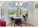 Bright breakfast nook overlooking a screened-in pool and lush backyard at 18663 Autumn Lake Blvd, Hudson, FL 34667