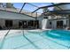 Screened in pool with bright blue water, outdoor bar and plenty of room for seating at 18663 Autumn Lake Blvd, Hudson, FL 34667