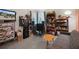 Cozy room as an office space with desk, storage, and sofa at 2924 Windridge Dr, Holiday, FL 34691