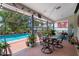 Enjoy the Florida sunshine by your private, screened-in pool and dining area at 2924 Windridge Dr, Holiday, FL 34691