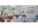 Cozy living room with large windows, hardwood floors, and comfortable seating at 312 Barrington Ct, Spring Hill, FL 34609