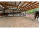 Inside of a spacious horse barn offering horses protection from the elements at 3431 Saturn Rd, Brooksville, FL 34604