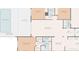 Detailed floor plan showing layout of living spaces, primary bedroom, kitchen, and outdoor swimming pool with porch at 4321 High Ridge Ave, Spring Hill, FL 34609