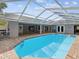Large screened pool with ample patio space, ideal for outdoor relaxation and entertaining guests at 5411 Joyner Ave, Spring Hill, FL 34608