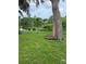 Enjoy beautiful views of the water from this idyllic backyard featuring lush greenery and mature trees at 5736 Colonial Dr, New Port Richey, FL 34653