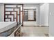 Bathroom with the doorway to walk-in closet and granite countertops at 7466 Jonquil Pl, Weeki Wachee, FL 34607