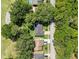 Overhead shot featuring the property with mature trees in a tranquil residential setting at 7700 Fairlawn Dr, Hudson, FL 34667