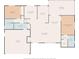 Detailed floor plan showcasing the layout of the home, including the living room, bedrooms, kitchen, and sunroom at 7700 Fairlawn Dr, Hudson, FL 34667